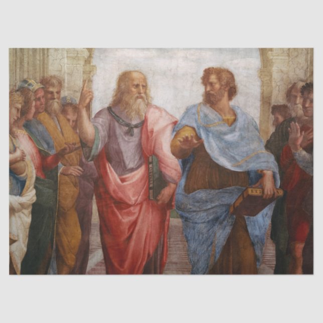Aristoteles und Plato von Raphael Seidenpapier (Vorderseite)