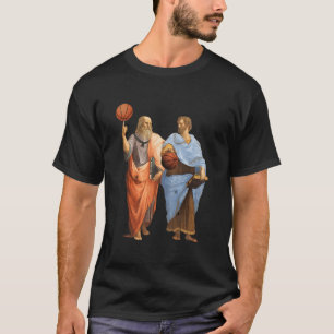 Aristoteles und Platon mit Basketbällen Philosophi T-Shirt