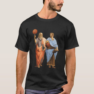 Aristoteles und Platon mit Basketbällen Philosophi T-Shirt