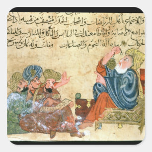 Aristoteles-Unterricht Quadratischer Aufkleber