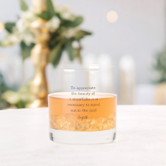 Aristoteles-Winter-Zitat-Dekoration für Zuhause Whiskyglas