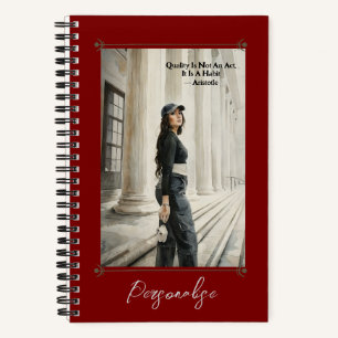 Aristoteles Wisdom Zitat Niedlich Girly Red Journa Notizbuch