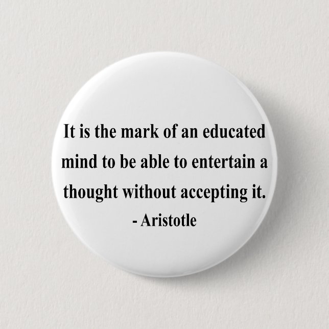 Aristoteles-Zitat 1a Button (Vorderseite)