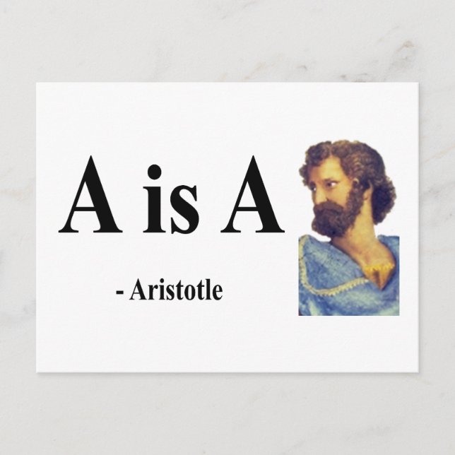 Aristoteles Zitat 2b Postkarte (Vorderseite)