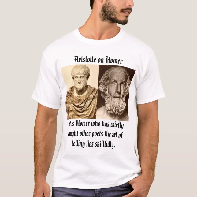 aristotle_altemps, Homer, Aristoteles auf Homer, T-Shirt (Vorderseite)