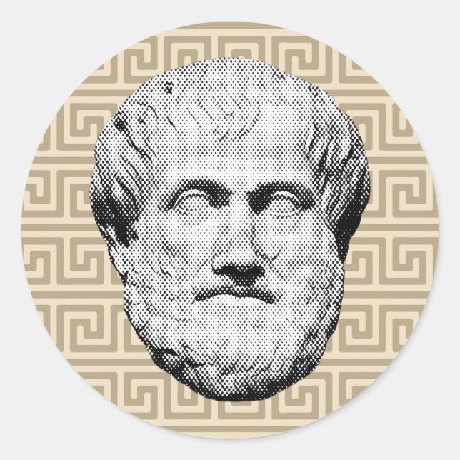 Aristotle Greek Philosopher Runder Aufkleber (Vorderseite)