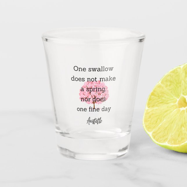 Aristotle Spring Quote Decor For Home  Schnapsglas (Vorderseite)
