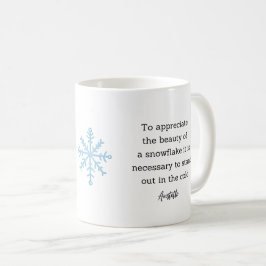 Aristotle Winter Quote Decor For Home Kaffeetasse