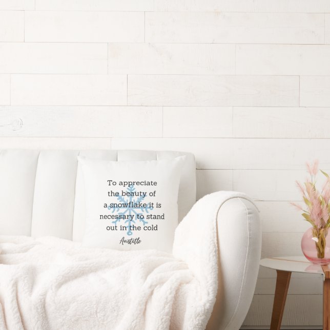 Aristotle Winter Quote Decor For Home Kissen (Liege)
