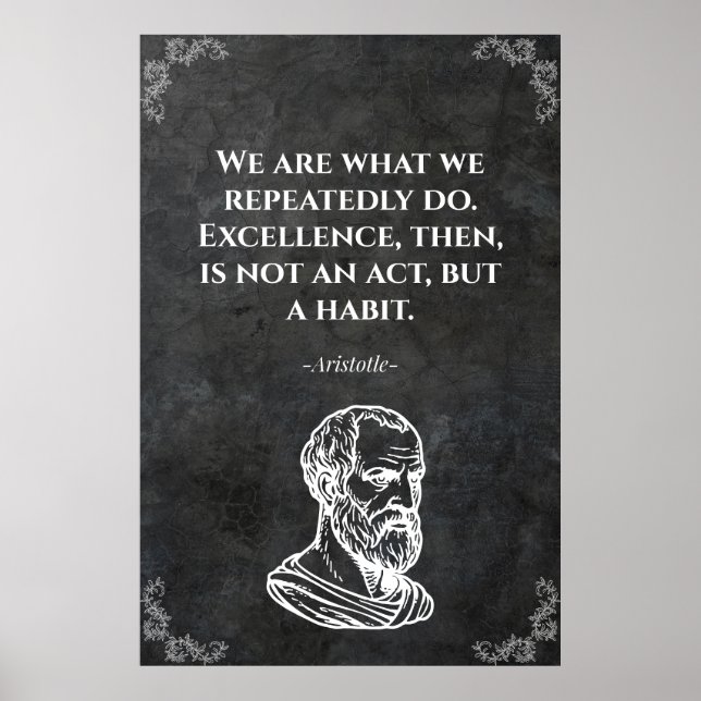 Aristotle wise quote. Wisdom  Poster (Vorne)