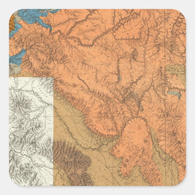 Arizona 2 quadratischer aufkleber (Vorderseite)