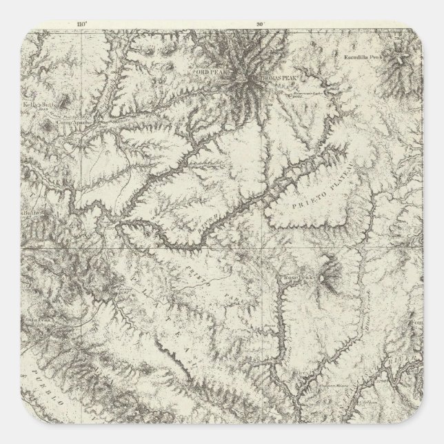 Arizona 4 quadratischer aufkleber (Vorderseite)