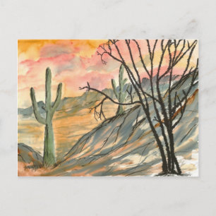 Arizona Abend Südwestlandschaft Kunst Postkarte