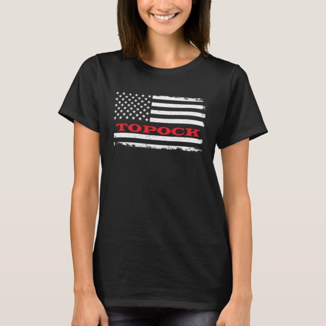 Arizona American Flag Topock USA Patriotic Souveni T-Shirt (Vorderseite)