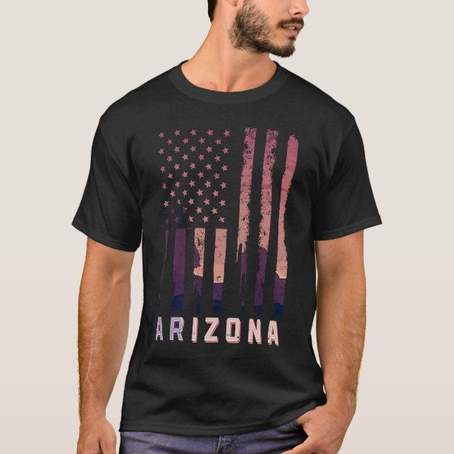 Arizona American Flag USA Staat Patriotic Arizona T-Shirt (Vorderseite)