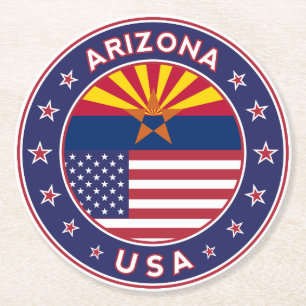 Arizona, Arizona, Arizona, t-shirt, Plakat sticker Runder Pappuntersetzer