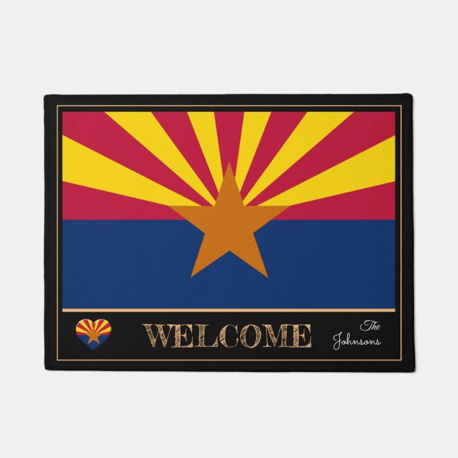 Arizona & Arizona Flag House mat / sports USA Staa Fußmatte (Vorderseite)