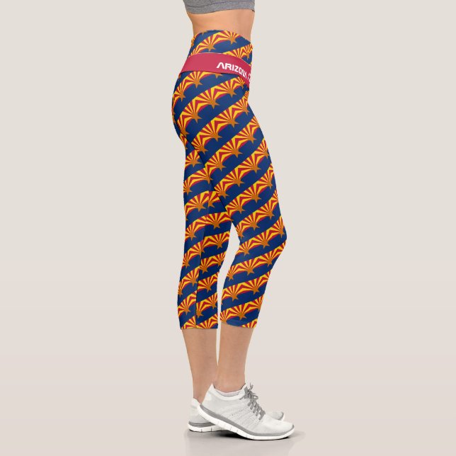 Arizona & Arizona Flagge, Mode, Fitness, Sport Capri Leggings (Rechts)