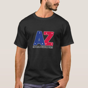 Arizona AZ Retro-Amerikanische Flaggen Stolz T-Shirt