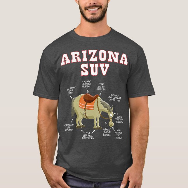 Arizona AZ SUV Funny Joke Horse Mule Souvenir T-Shirt (Vorderseite)
