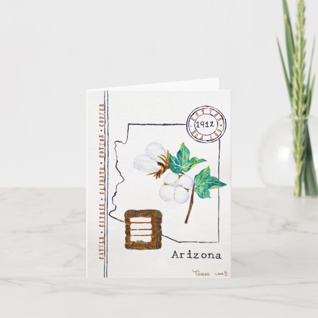 Arizona-Baumwolle Karte (Vorderseite)