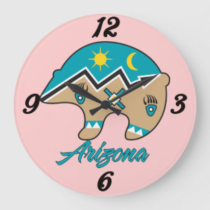 Arizona Bear Totem Wall Clock Große Wanduhr