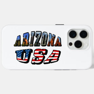 Arizona Bild und USA-Flagge Text iPhone 15 Pro Max Hülle