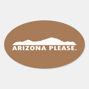 Arizona Bitte Ovaler Aufkleber