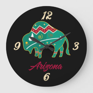Arizona Buffalo Totem Wall Clock Große Wanduhr