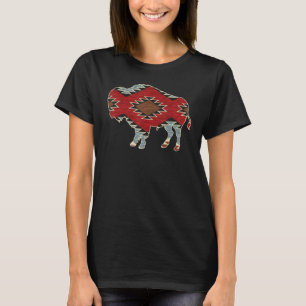 Arizona Büffel Azteken Indianer Südwest-Muster T-Shirt