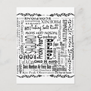 Arizona Buzz Words Postkarte