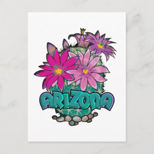 Arizona Cactus Blooms Postkarte