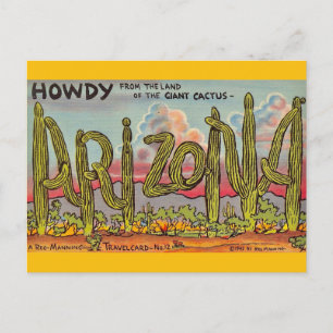 Arizona Cactus Greeting Postcard Postkarte