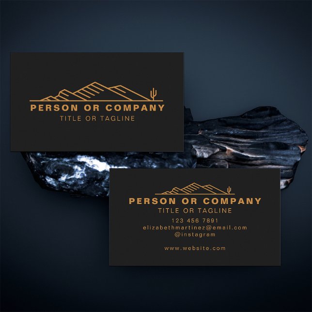 Arizona Cactus Landscaping Or Real Estate Modern Visitenkarte (Von Creator hochgeladen)