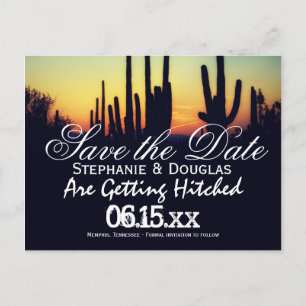 Arizona Cactus Sunset Save the Date Postkarten