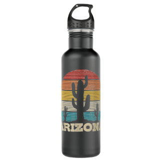 Arizona Cactus Vintage Retro Desert Souvenir Gift  Edelstahlflasche