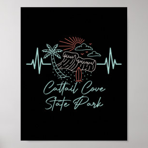 Arizona Cattail Cove State Park Heartbeat Surfboar Poster