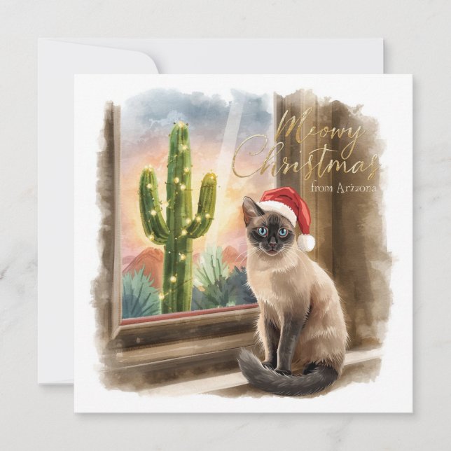 Arizona Christmas in Desert Greeting card (Vorderseite)