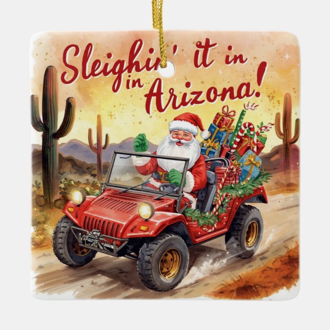 Arizona Christmas themed  Keramikornament (Vorderseite)