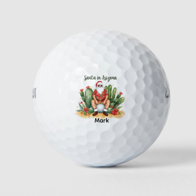 Arizona Christmas with Santa Claus on golf ball  (Vorderseite)
