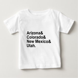 Arizona Colorado New Mexico Utah   Vier Ecken Baby T-shirt