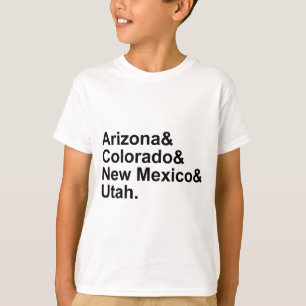 Arizona Colorado New Mexico Utah   Vier Eckpunkte T-Shirt