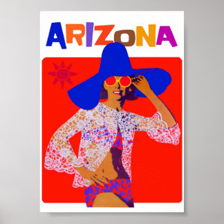 Arizona Colorful Retro Vintage Poster