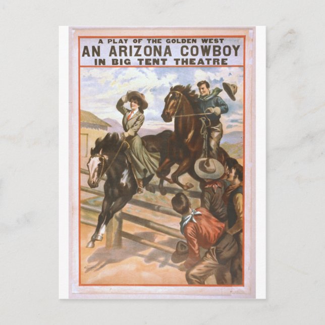 Arizona Cowboy Postcard Postkarte (Vorderseite)
