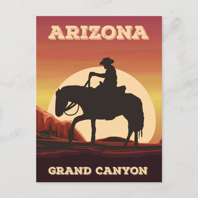 Arizona Cowboy Postkarte (Vorderseite)