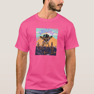 Arizona Cowboy Schädel Wüsten Szene – Vintage West T-Shirt