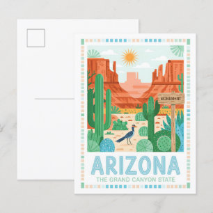 Arizona der Grand Canyon Staat Sommer Reise Postkarte