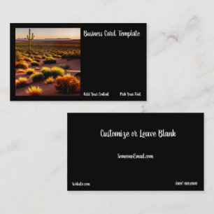 Arizona Desert Cactus Sunset Business Card Visitenkarte