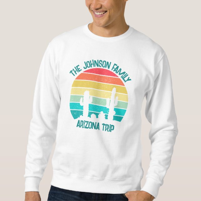 Arizona Desert Cactus Sunset Custom Vacation Sweatshirt (Vorderseite)