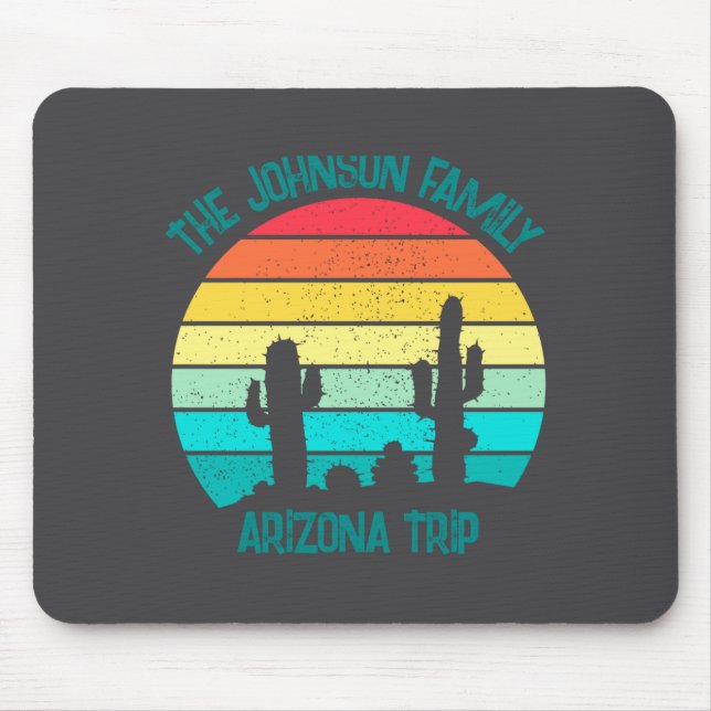 Arizona Desert Cactus Sunset Trip Kids  Mousepad (Vorne)